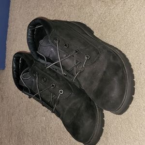 Black Suede Timberland ankle booties, size US women's 9